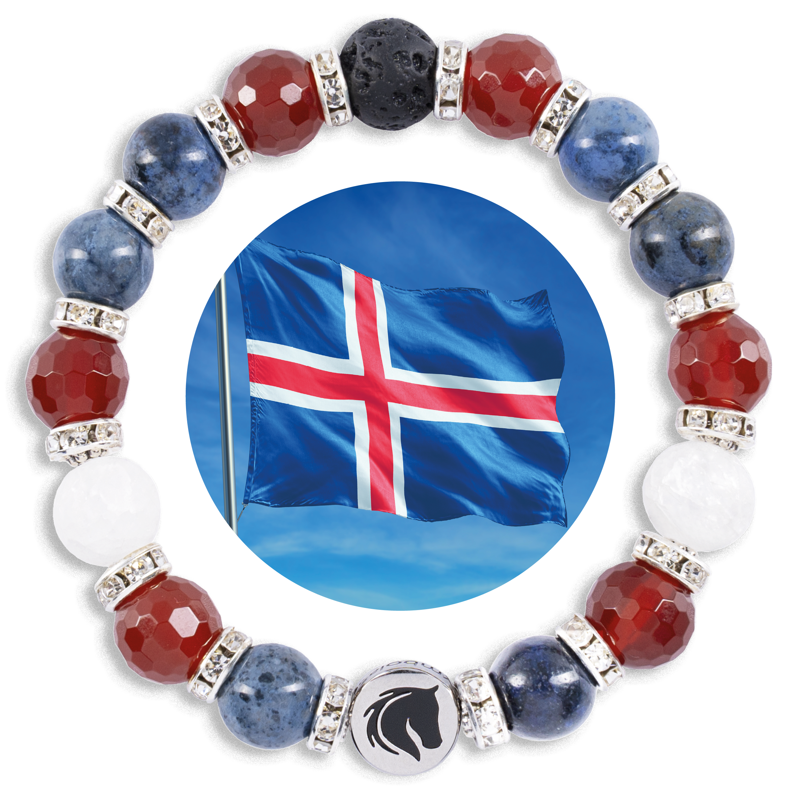 <i>Faszination Island</i> Kollektion<br><strong>"FLAGGE ISLANDS"</strong><br>- Mut, Klarheit & Innere Balance -