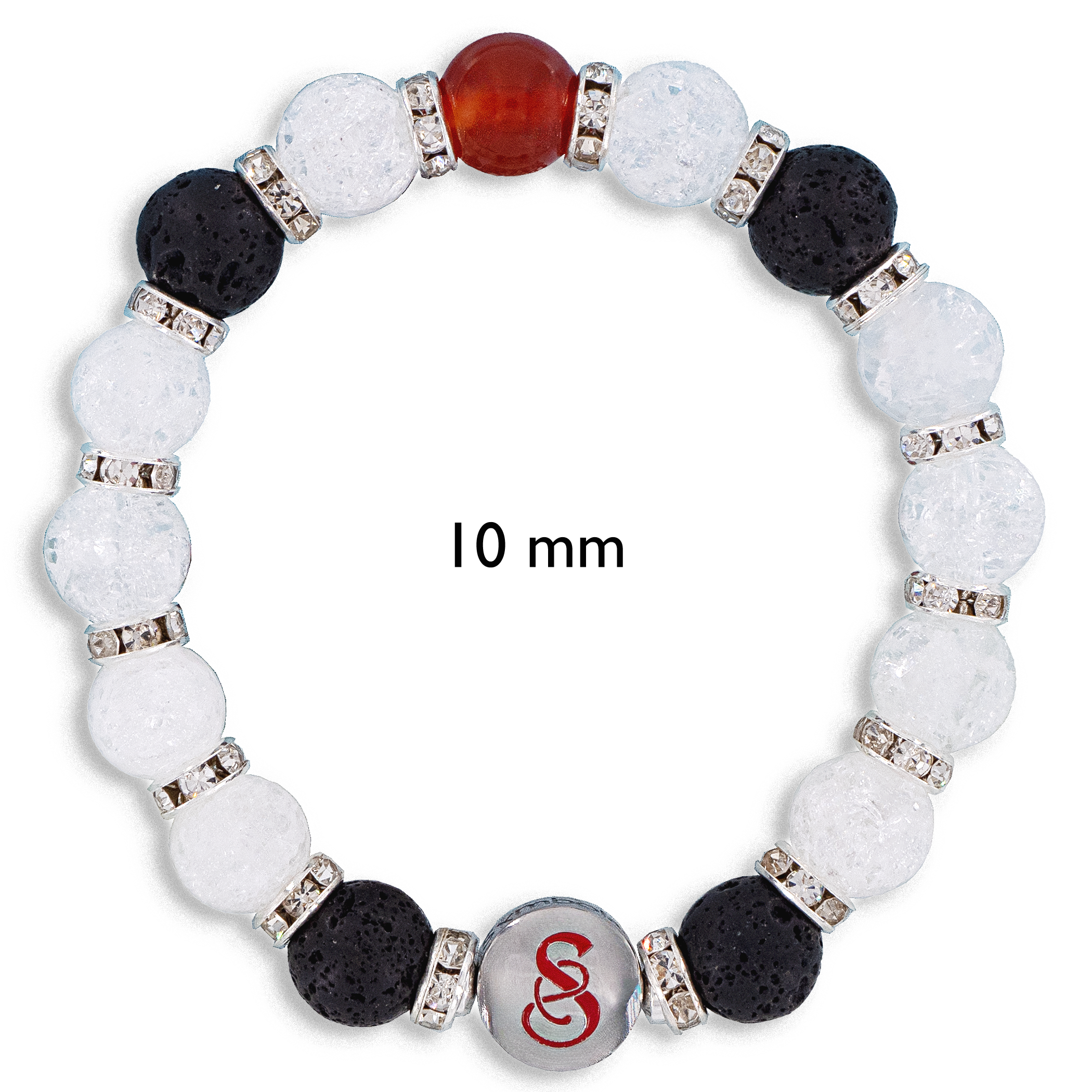 NEW! FROSTY - THE LITTLE SNOWMAN (2 versions: 8 mm and 10 mm gemstones)