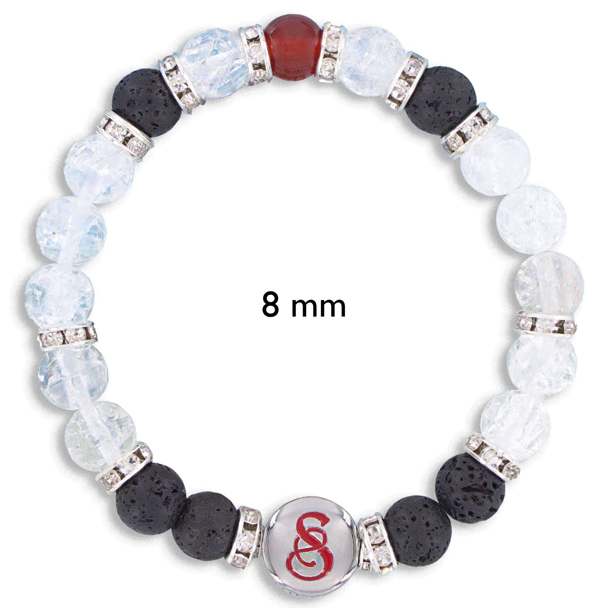 NEW! FROSTY - THE LITTLE SNOWMAN (2 versions: 8 mm and 10 mm gemstones)
