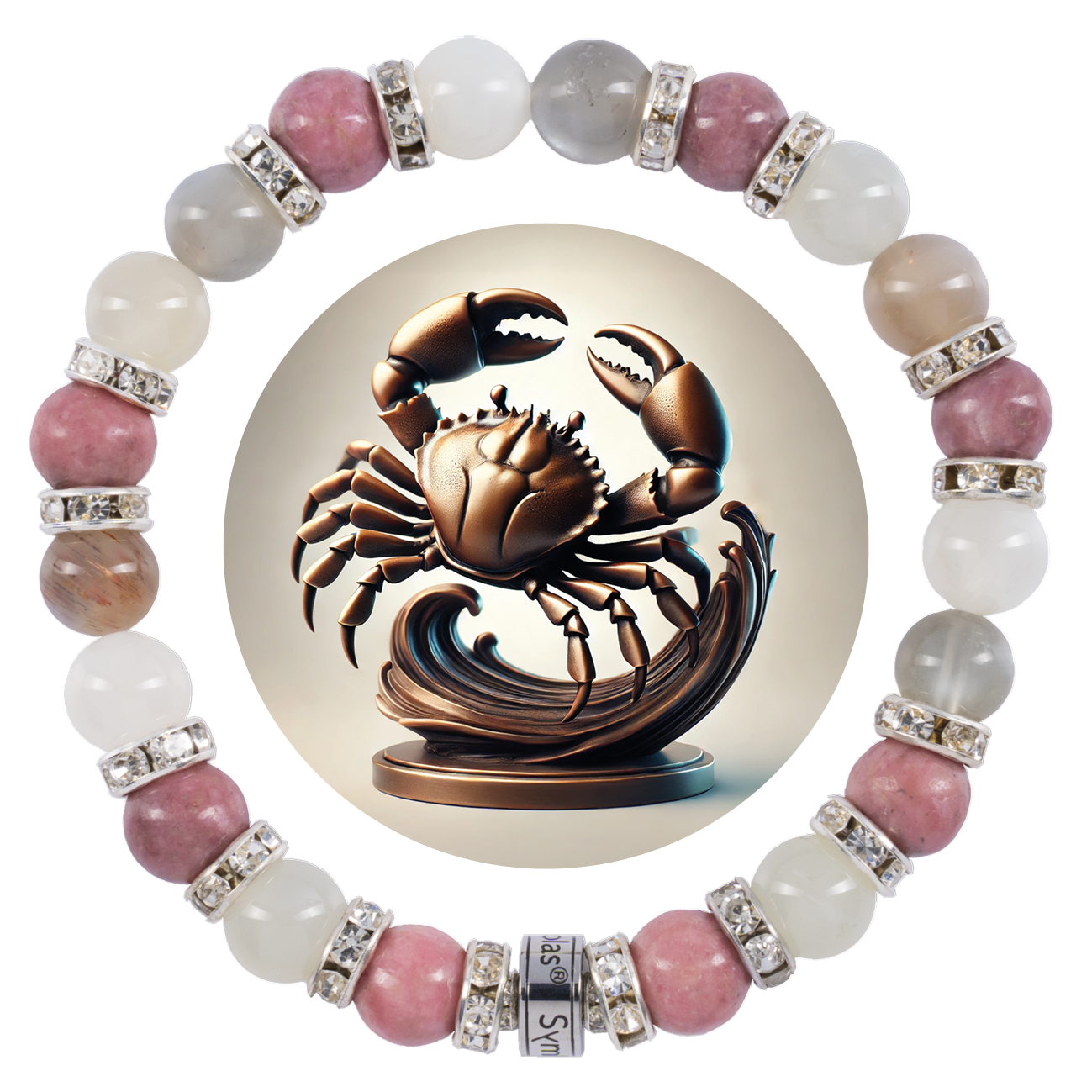 Symbolas Geburtssteine-Armband "Krebs"