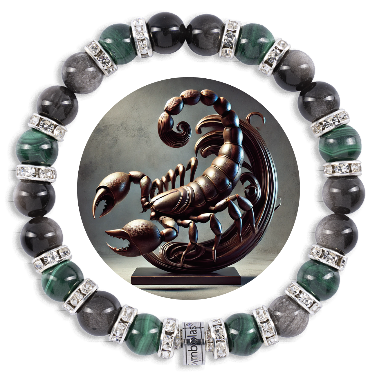Symbolas Geburtssteine-Armband "Skorpion"