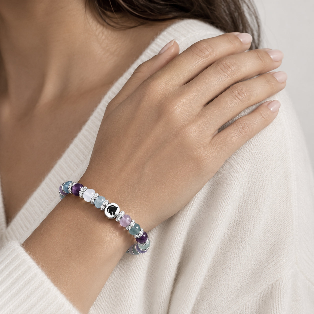 Symbolas® Birthstone Bracelet<br><strong>PISCES</strong><br>Compassion, Empathy, Deep Emotional Sensitivity
