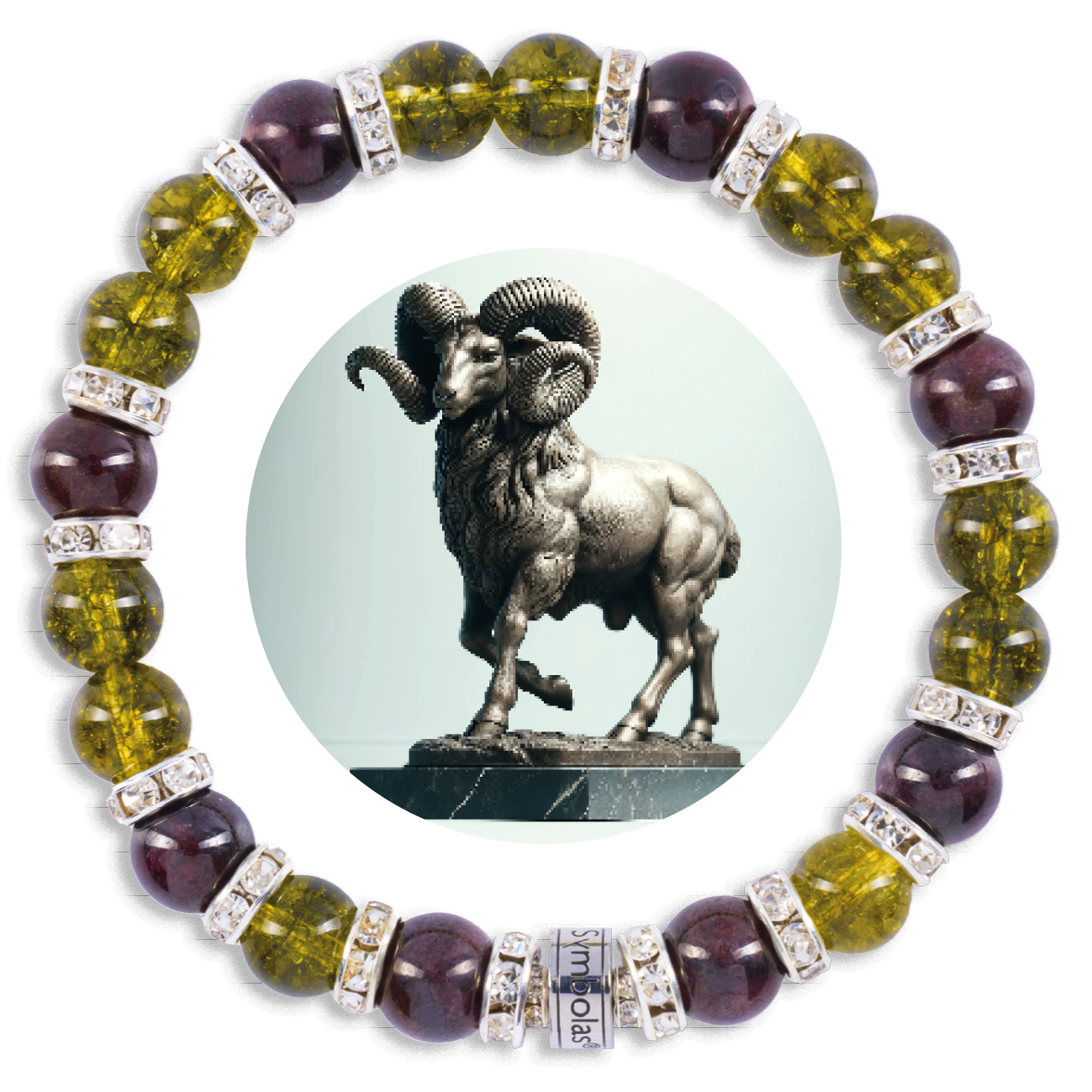 Symbolas Geburtssteine-Armband "Widder"