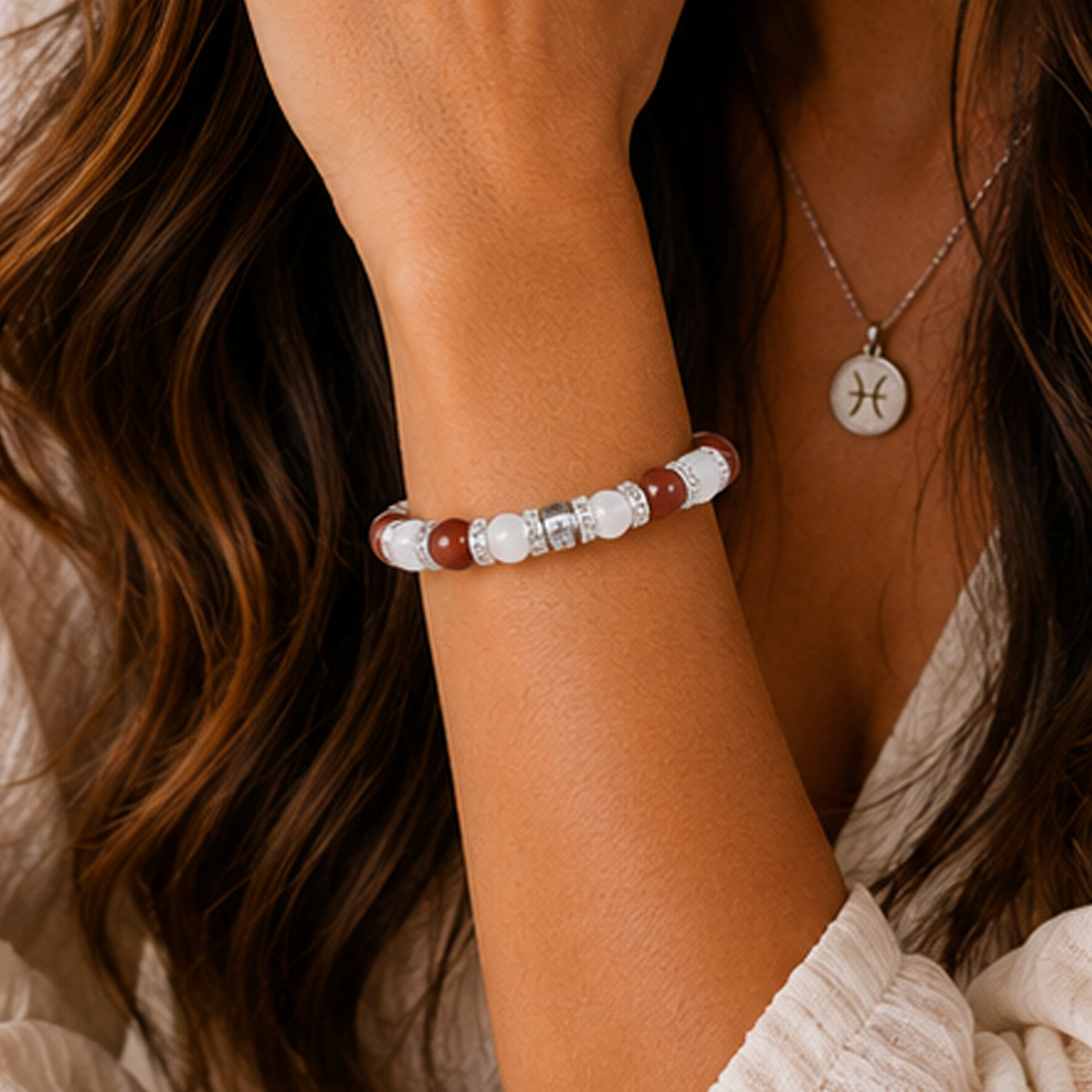 Symbolas Geburtssteine-Armband "Fische"