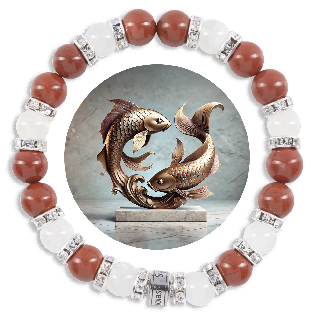 Symbolas Geburtssteine-Armband "Fische"