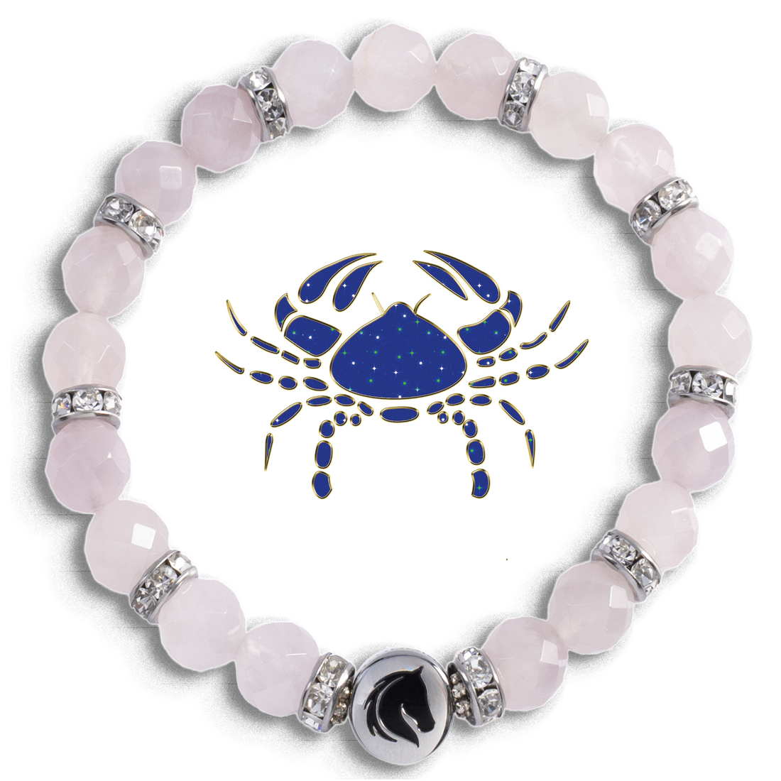 Symbolas Glückssteine Armband Krebs