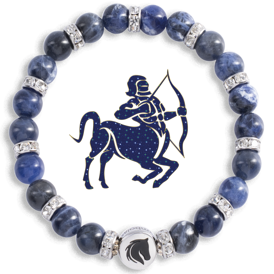 Symbolas Glückssteine Armband Schütze