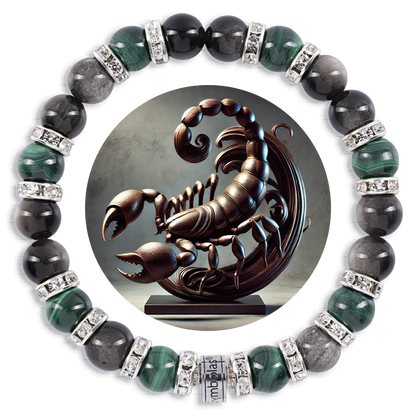 Symbolas Geburtssteine-Armband "Skorpion"