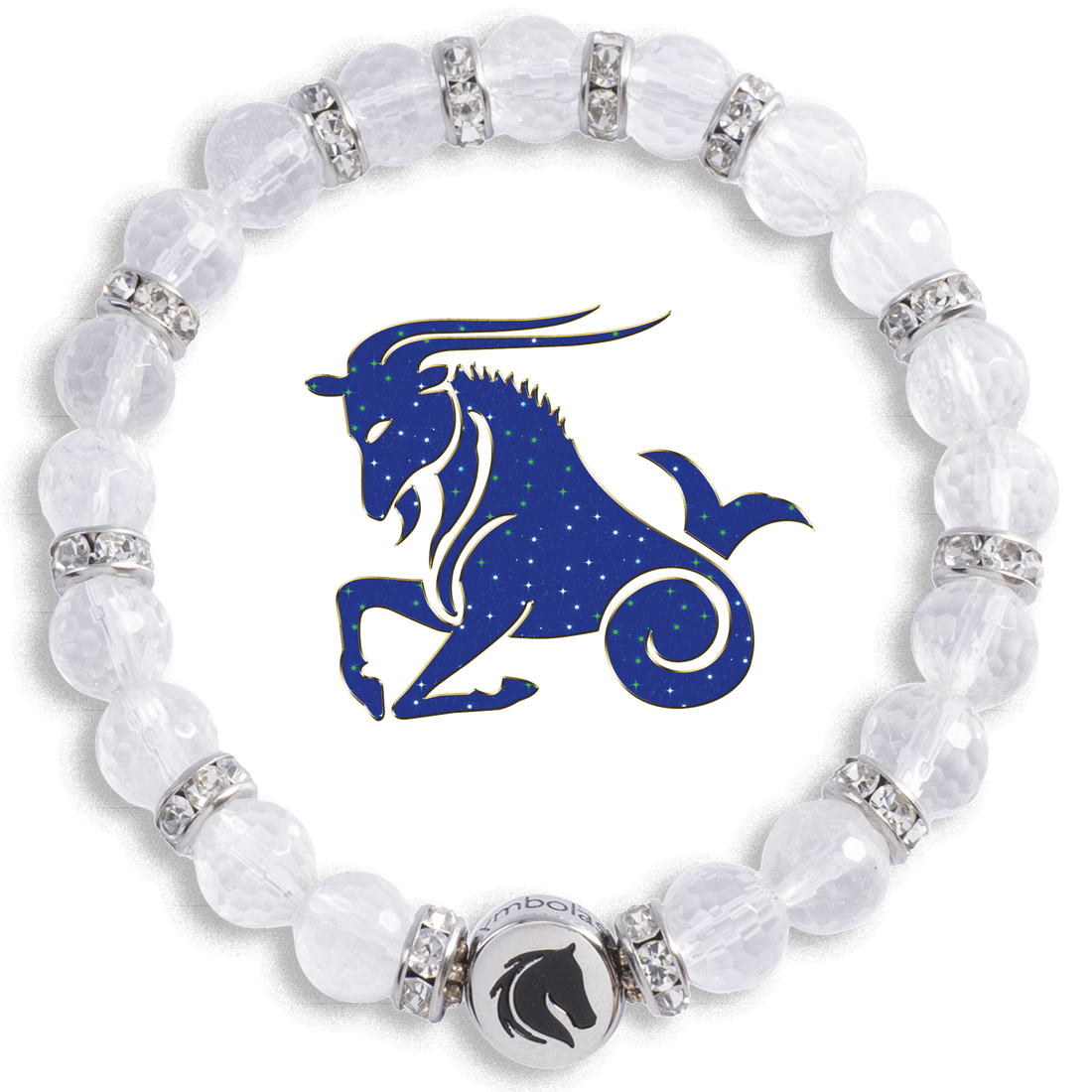 Symbolas Glückssteine Armband Steinbock