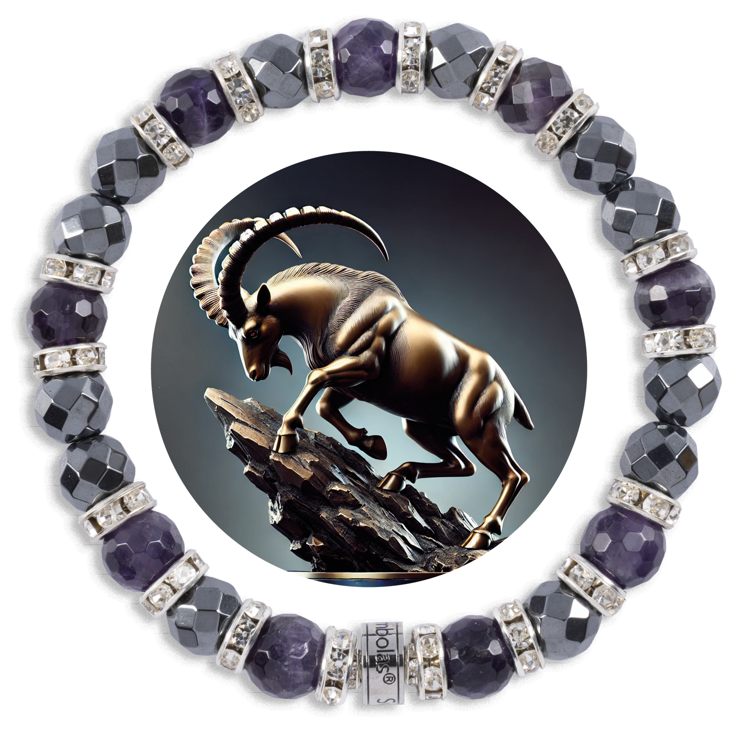 Symbolas Geburtssteine-Armband "Steinbock"