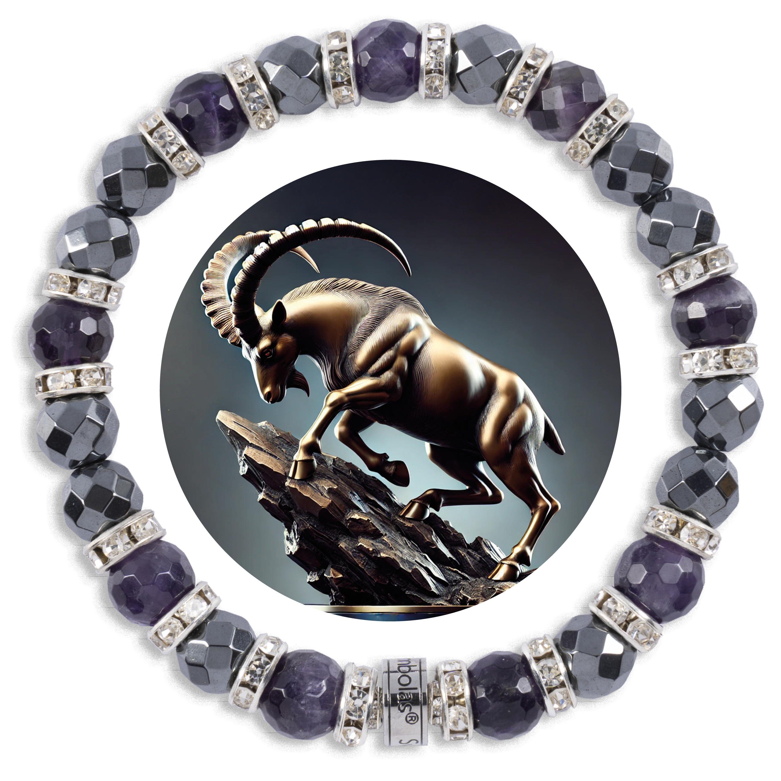 Symbolas Geburtssteine-Armband "Steinbock"