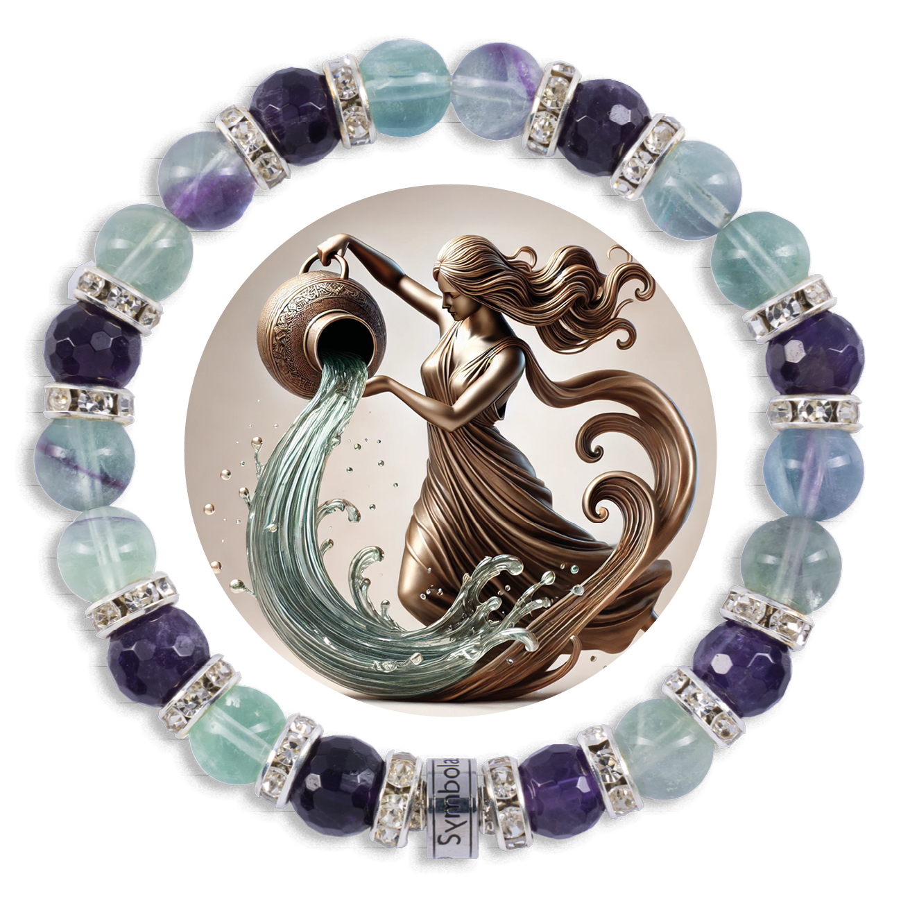Symbolas Geburtssteine-Armband "Wassermann"