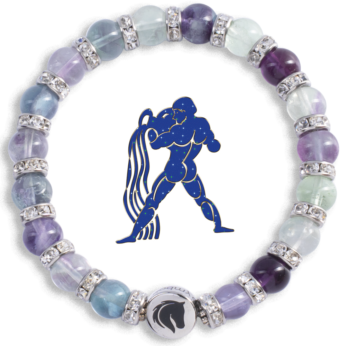 Symbolas Glückssteine Armband Wassermann