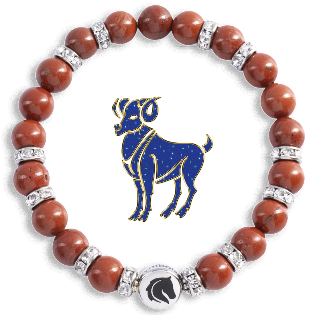 Symbolas Glückssteine Armband Widder
