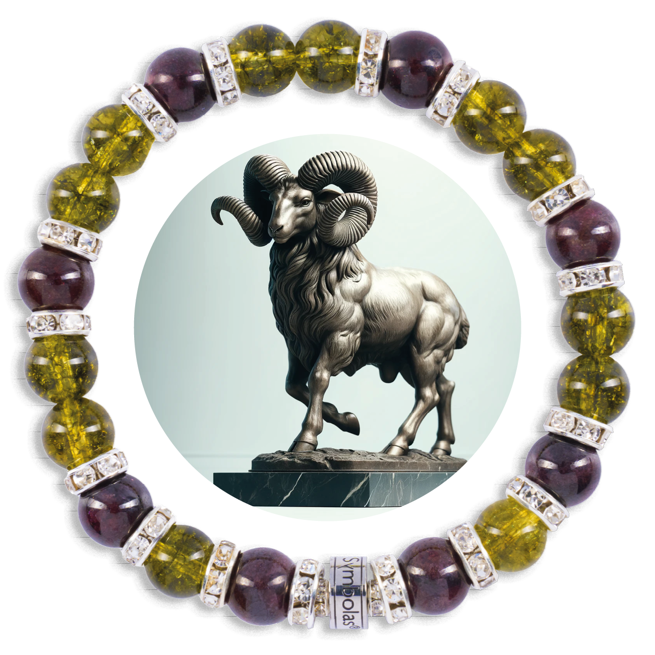 Symbolas Geburtssteine-Armband "Widder"