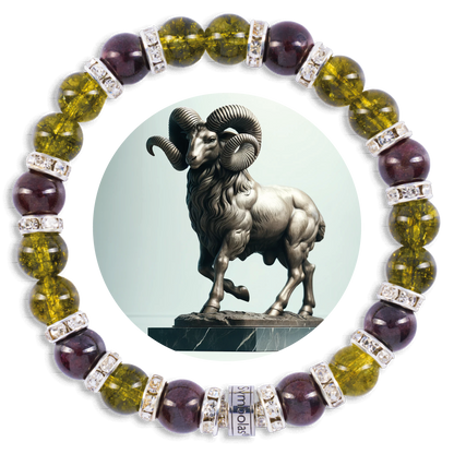 Symbolas Geburtssteine-Armband "Widder"