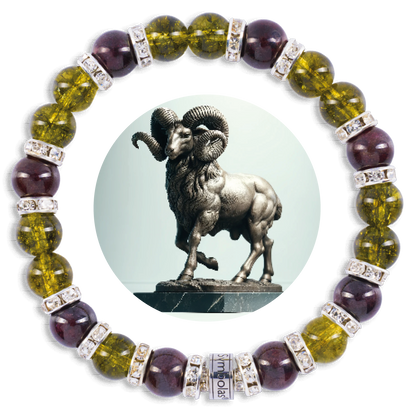 Symbolas Geburtssteine-Armband "Widder"