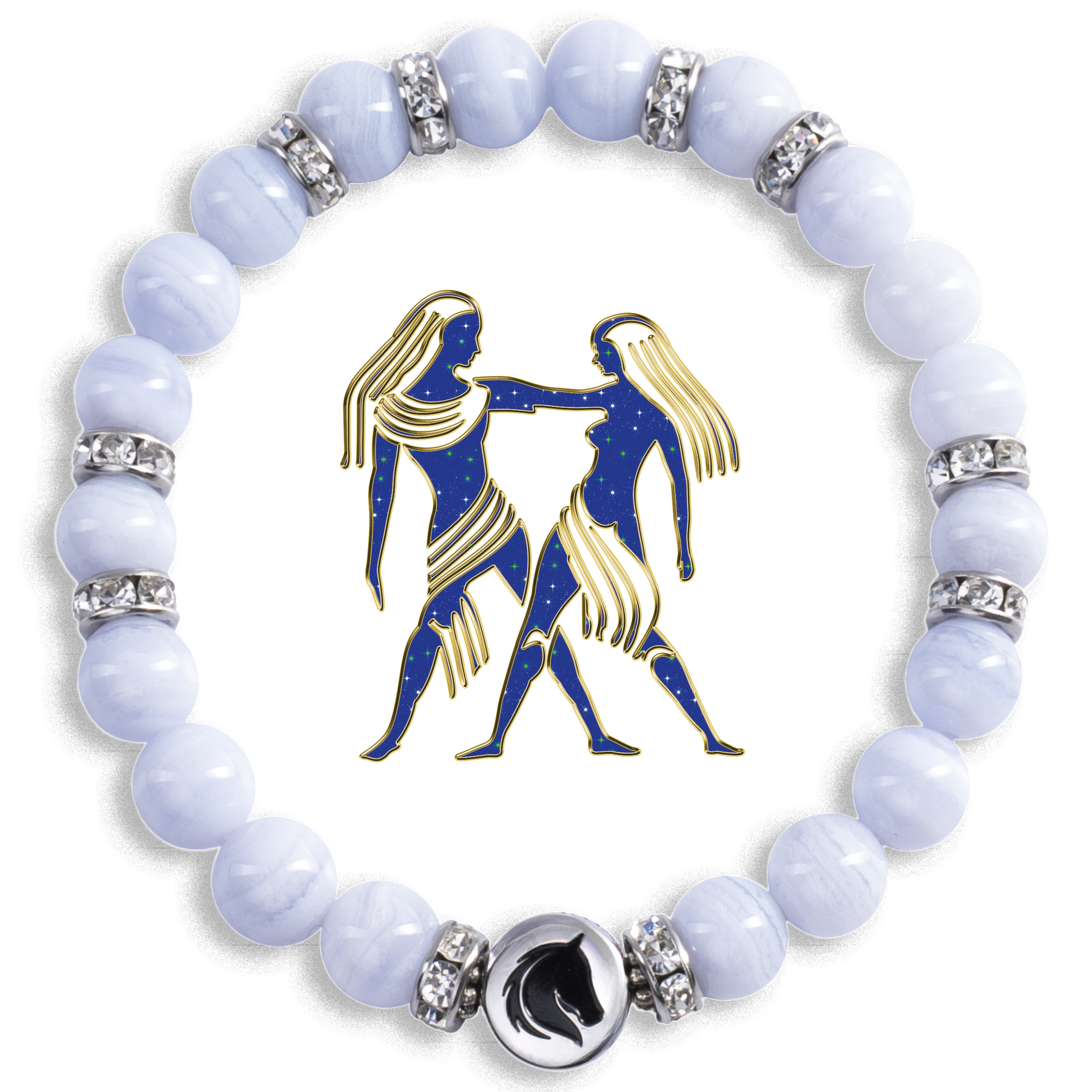 Symbolas Glückssteine Armband Zwilling
